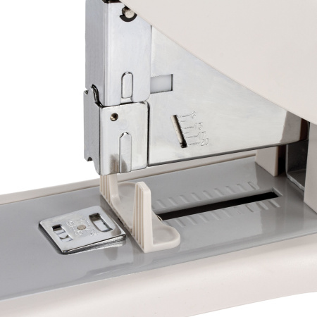 Степлер МОЩНЫЙ №24/6-23/24 BRAUBERG "Heavy duty PRO", до 200 листов, эргономичный, серо-синий, 227662 - Степлеры мощные