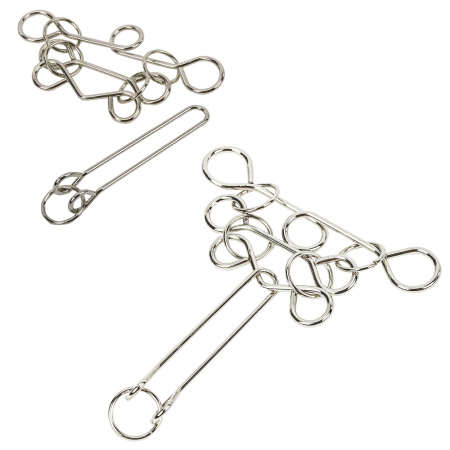 Головоломка металлическая большая ЗОЛОТАЯ СКАЗКА, 24 вида, в дисплее, разные уровни сложности, 664924 - Игрушки развивающие