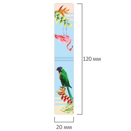 Закладки для книг МАГНИТНЫЕ, "MIX", набор 30 шт., 60x20 мм, BRAUBERG, 113175 - Закладки для книг