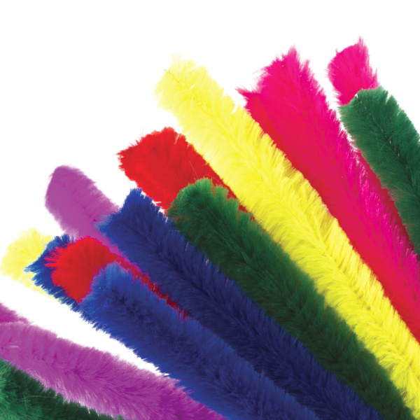 Проволока синельная для творчества "Пушистая", 6 цв., 18 шт., 1,5х30 см, ОСТРОВ СОКРОВИЩ, 661529 - Проволока синельная (пушистая)