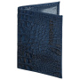 Обложка для паспорта натуральная кожа кайман, "PASSPORT", темно-синяя, BRAUBERG, 237196 - Обложки для паспорта