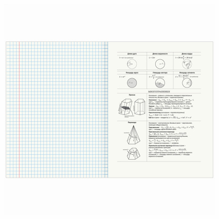 Тетрадь предметная "DELIGHT" 48 л., обложка картон, ГЕОМЕТРИЯ, клетка, BRAUBERG, 404573 - Тетради предметные