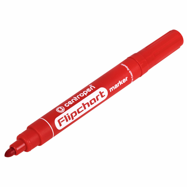 Маркер для бумажного флипчарта КРАСНЫЙ CENTROPEN, НЕПРОПИТЫВАЮЩИЙ, 2,5 мм, 8550, 5 8550 0104 - Маркеры для флипчартов