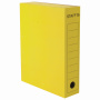 Папка архивная с завязками А4 (325х250 мм), 75 мм, до 700 листов, микрогофрокартон, ЖЕЛТАЯ, STAFF, 128873 - Накопители документов