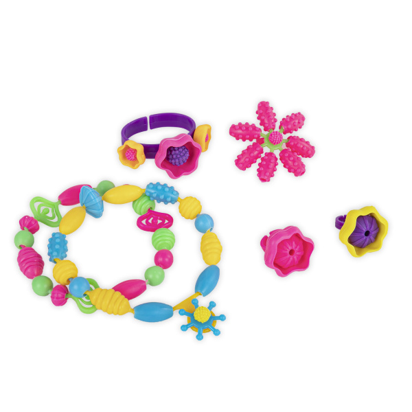 Конструктор POP-BEADS для творчества и игр, 550 бусин, браслеты, кольца, BRAUBERG KIDS, 664698 - Наборы для изготовления бижутерии