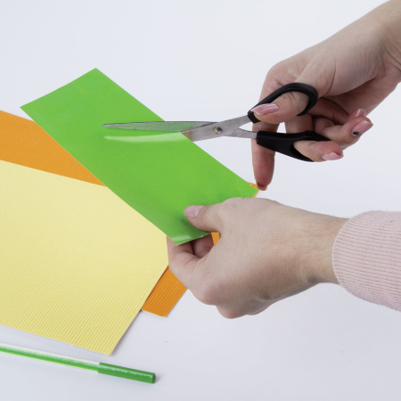 Ножницы STAFF Basic 165 мм, чёрные, ПВХ чехол с европодвесом, 235459 - Ножницы универсальные