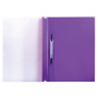 Скоросшиватель пластиковый с перфорацией BRAUBERG, А4, 140/180 мкм, фиолетовый, 226584 - Папки-скоросшиватели мягкие