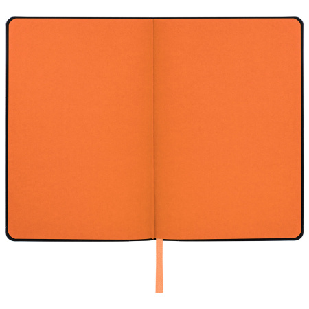Ежедневник недатированный А5 (138х213 мм) BRAUBERG "Stylish", кожзам, гибкий, 160 л., оранжевый, 111864 - Ежедневники с покрытием "под кожу и ткань"