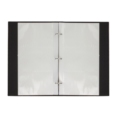 Фотоальбом BRAUBERG на 156 фото 10х15 см, под гладкую кожу, на кольцах, коричневый, 390470 - Фотоальбомы