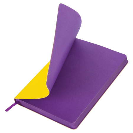 Ежедневник недатированный А5 138х213 мм BRAUBERG "Flex" под кожу, гибкий, 136 л., желтый, 111680 - Ежедневники с покрытием "под кожу и ткань"