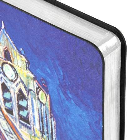 Ежедневник недатированный А5 (138х213 мм), BRAUBERG VISTA, под кожу, гибкий, 136 л., "Van Gogh", 111986 - Ежедневники с покрытием "под кожу и ткань"