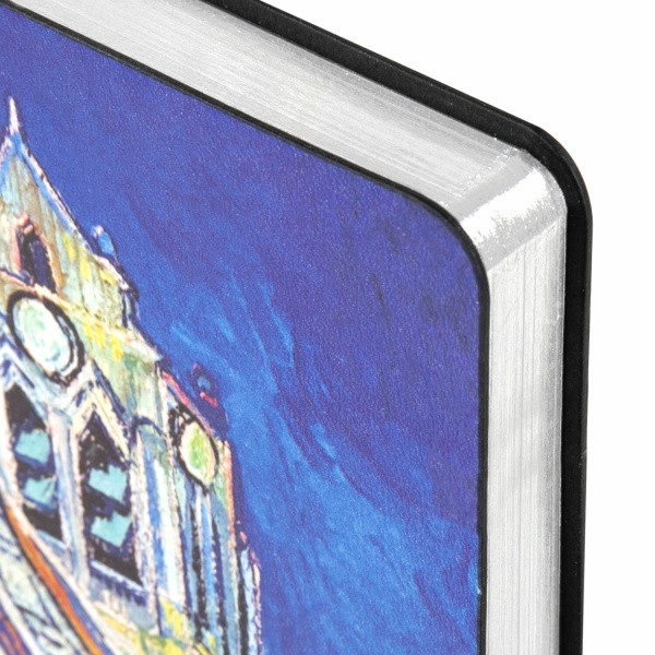 Ежедневник недатированный А5 (138х213 мм), BRAUBERG VISTA, под кожу, гибкий, 136 л., "Van Gogh", 111986 - Ежедневники с покрытием "под кожу и ткань"