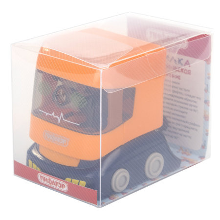 Точилка механическая ПИФАГОР "Грузовик", корпус оранжевый, 228488 - Точилки механические