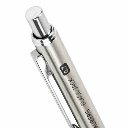 Карандаш механический 0,7 мм, BRAUBERG "Black Jack", металлический корпус, ластик, резиновый грип, 180467 - Карандаши механические