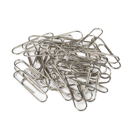 Скрепки STAFF "EVERYDAY", 28 мм, никелированные, 100 шт., в картонной коробке, 226758 - Скрепки канцелярские