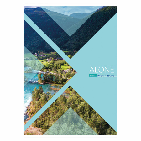 Тетрадь А4, 96 л., BRAUBERG, скоба, линия, обложка картон, "Природа", 404067 - Тетради формата А4