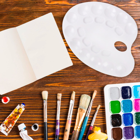 Палитра для рисования ПИФАГОР белая, пластиковая, овальная, 20 ячеек, 227808 - Аксессуары для рисования