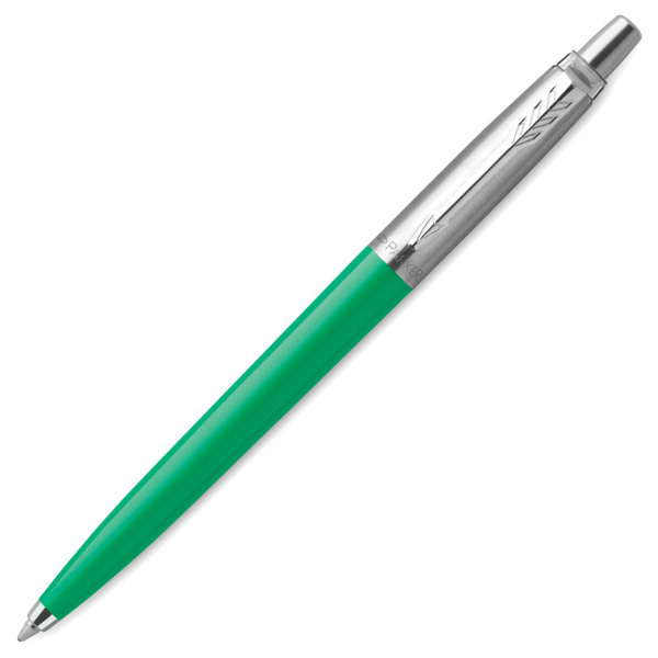 Ручка шариковая PARKER "Jotter Orig Green", корпус зеленый, нержавеющая сталь, блистер, синяя, 2076058 - Ручки шариковые подарочные