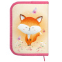 Пенал ПИФАГОР, 1 отделение, 1 откидная планка, полиэстер, 19х13 см, "Smiling fox", 271014 - Пеналы каркасные