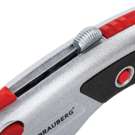 Нож универсальный мощный BRAUBERG "Professional", 6 лезвий в комплекте, фиксатор, металл, 235404 - Ножи канцелярские универсальные