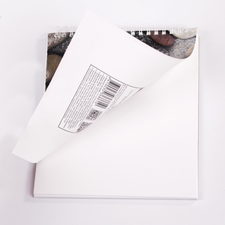 Скетчбук, каменная бумага 245 г/м2, 170х195 мм, 20 л., гребень, подложка, холодная фольга, "Камни", 98610 - Альбомы, скетчбуки и бумага для графики и эскизов