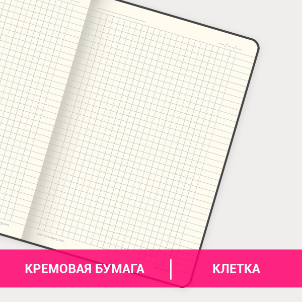 Блокнот А5 (148x218 мм), BRAUBERG "Office", под кожу, 80 л., резинка, клетка, синий, 111028 - Бизнес-блокноты и бизнес-тетради