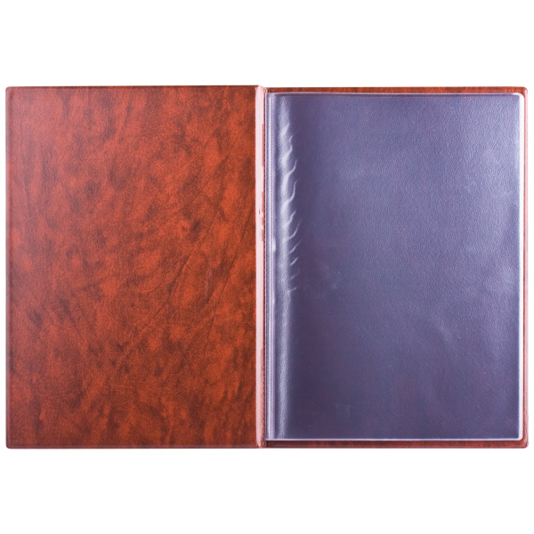 Папка "Меню" с 10 файлами, 220х320 мм, коричневая, "ДПС", 2137.М-104 - Папки для кафе и ресторанов