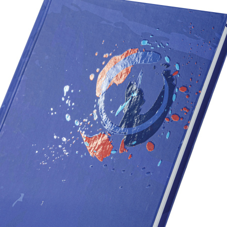 Блокнот А5 (134х206 мм), 80 л., твёрдый, клетка, выборочный лак, STAFF, "Часы", 114423 - Блокноты в книжном переплете