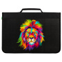 Папка для труда на молнии BRAUBERG А4 с ручкой, 1 отделение, органайзер, "Colorful lion", 270993 - Папки для тетрадей и уроков труда