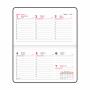 Еженедельник датированный 2024 А6 МАЛЫЙ ФОРМАТ 95х155 мм, BRAUBERG "Vista", под кожу, "Marble", 115057 - Еженедельники