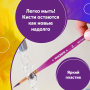 Кисти ЮНЛАНДИЯ, набор 6 шт. (СИНТЕТИКА: круглые № 2, 3; плоские № 4, 5, 6, 8), блистер с европодвесом, 200890 - Кисти для рисования