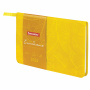 Еженедельник датированный 2024 МАЛЫЙ ФОРМАТ 95х15 5мм А6, BRAUBERG "Foliage", под кожу, желтый, 115055 - Еженедельники