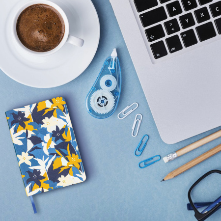 Блокнот МАЛЫЙ ФОРМАТ (100х150 мм) А6, BRAUBERG VISTA "Flower dreams", под кожу, гибкий, 80 л., 112095 - Бизнес-блокноты и бизнес-тетради