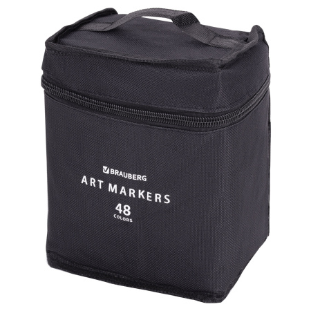 Маркеры для скетчинга двусторонние, НАБОР 48 шт., текстильный чехол, BRAUBERG, 152231 - Скетчмаркеры в наборах