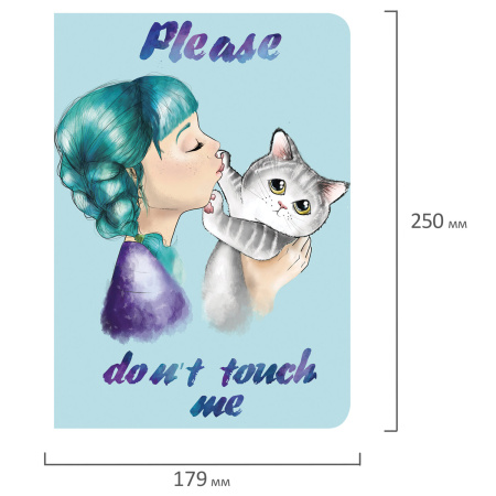 Тетрадь 60 л. в клетку обложка SoftTouch, бежевая бумага 70 г/м2, сшивка, В5 (179х250 мм), НЕДОТРОГА, BRAUBERG, 1403817 - Тетради более 60 листов