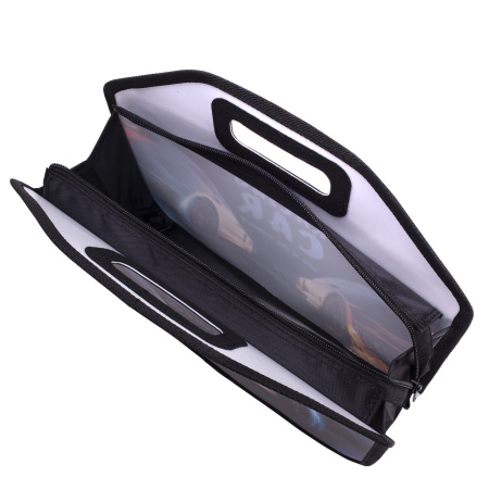 Папка-сумка ЮНЛАНДИЯ, 1 отделение, фетровые ручки, 34х30х11 см, "Night race", 270999 - Папки-сумки с ручками