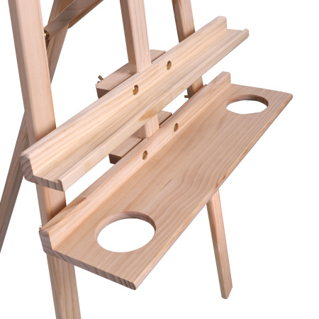 Мольберт напольный из сосны Лира с полкой, 170х55х70 см, высота холста до 107 см, BRAUBERG ART CLASSIC, 192261 - Мольберты