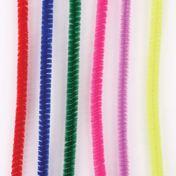 Проволока синельная для творчества "Пушистая", 6 цв., 30 шт., 0,6х30 см, ОСТРОВ СОКРОВИЩ, 661521 - Проволока синельная (пушистая)