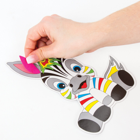 Набор для творчества "Аппликация из фетра", "Зебра", основа 20х15 см, ЮНЛАНДИЯ, 662387 - Создание аппликаций