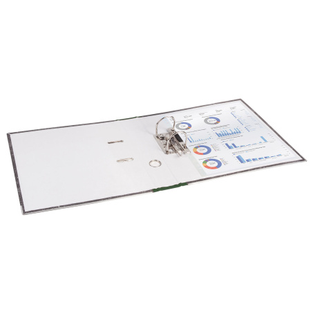 Папка-регистратор ОФИСМАГ, фактура стандарт, с мраморным покрытием, 50 мм, зеленый корешок, 225588 - Папки-регистраторы с арочным механизмом