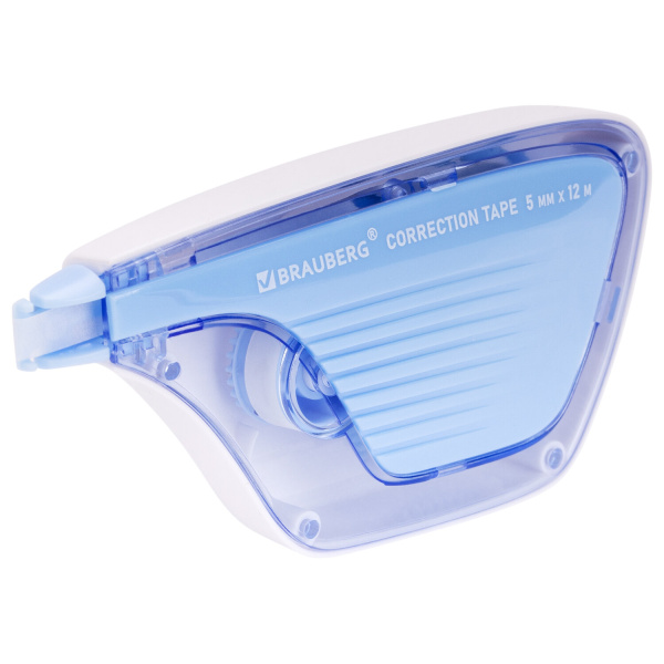 Корректирующая лента BRAUBERG ULTRA, 5 мм х 12 м, корпус бело-голубой, блистер, 229064 - Корректирующие ленты
