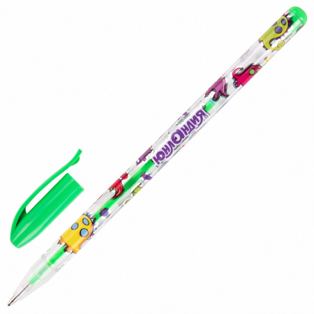 Ручки гелевые ЮНЛАНДИЯ, НАБОР 12 ЦВЕТОВ, НЕОН, корпус с печатью, узел 0,7 мм, линия письма 0,5 мм, 142806 - Наборы гелевых ручек