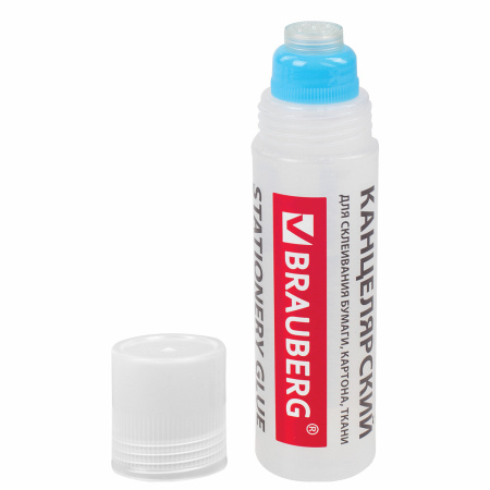 Клей канцелярский BRAUBERG, 125 мл, с силиконовым аппликатором, 228403 - Клей канцелярский