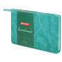 Еженедельник датированный 2024 МАЛЫЙ ФОРМАТ 95х155 мм А6, BRAUBERG "Foliage", под кожу, бирюзовый, 115052 - Еженедельники