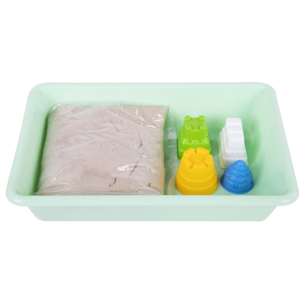 Кинетический Умный песок "Чудесный замок" с песочницей и формочками, 1 кг, BRAUBERG KIDS, 664918 - Песок для лепки