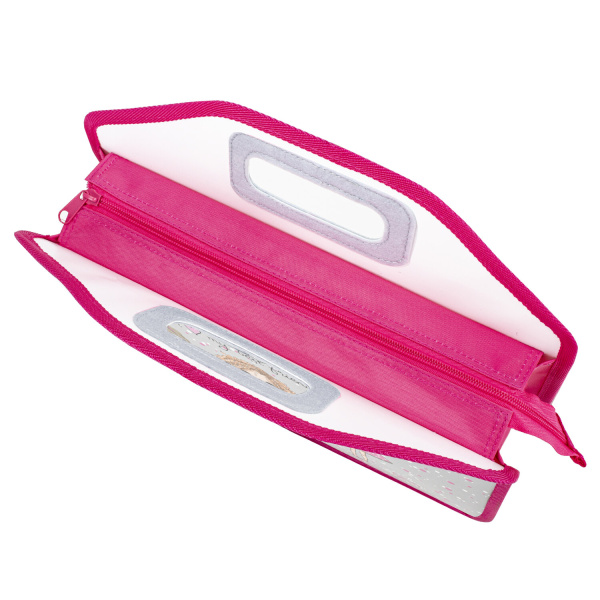 Папка-сумка ЮНЛАНДИЯ, 1 отделение, фетровые ручки, 34х30х11 см, "Girls", 271631 - Папки-сумки с ручками