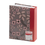 Фотоальбом BRAUBERG на 200 фото 10х15 см, твердая обложка, "Флора", серый с красным, 391121 - Фотоальбомы