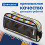 Пенал-косметичка BRAUBERG с ручкой, карман из сетки, полиэстер, "Citrus", 20х6х9 см, 229274 - Пеналы мягкие