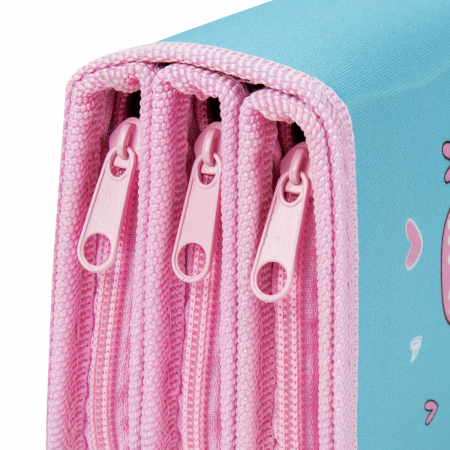 Пенал ЮНЛАНДИЯ, 3 отделения, полиэстер, 19х11 см, "Yum", 271028 - Пеналы каркасные