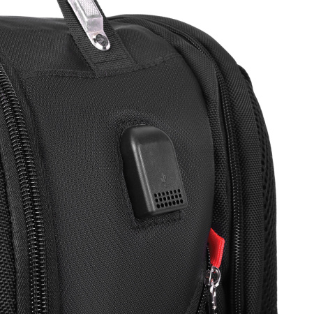 Рюкзак GERMANIUM UPGRADE Max, 3 отделения, отделение для ноутбука, USB-порт, UP-5, черный, 49х34х24 см, 271669 - Рюкзаки с отделением для ноутбука